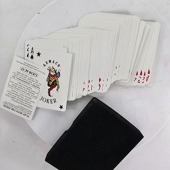 Gemaco Paperweight Motif Playing Cards Set In Box Millefiori - Picture 4 of 6